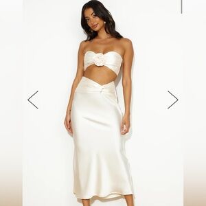 Hello Molly VIPS Accepted Satin Set Champagne